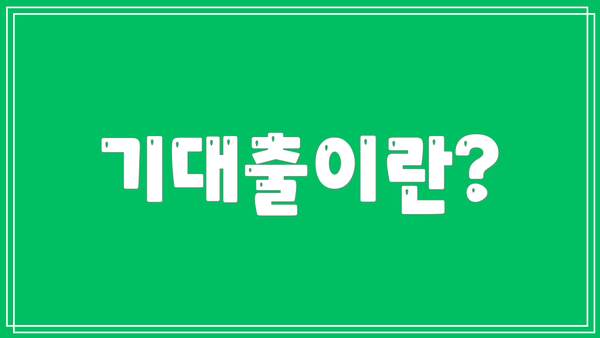 기대출이란?