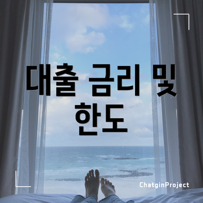 대출 금리 및 한도