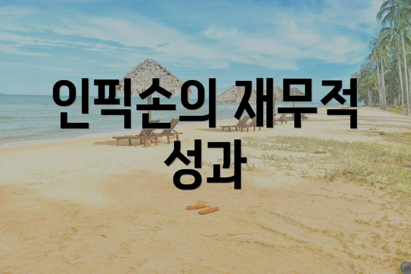 인픽손의 재무적 성과