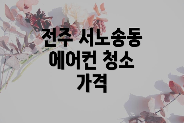전주 서노송동 에어컨 청소 가격