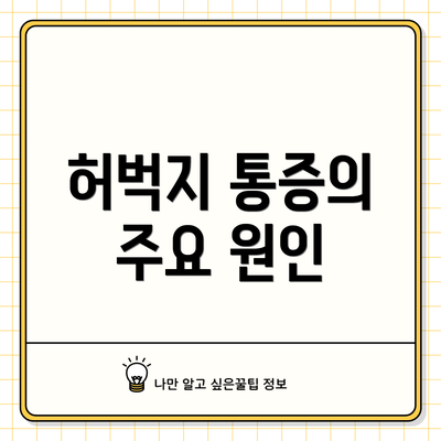 허벅지 통증의 주요 원인