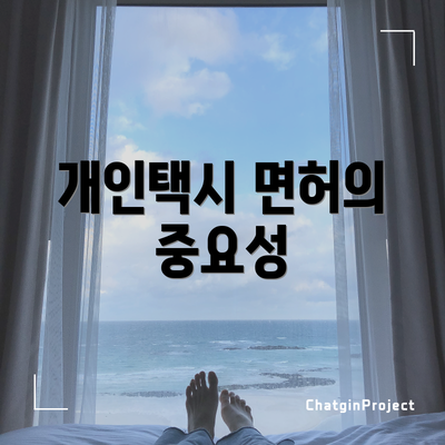 개인택시 면허의 중요성