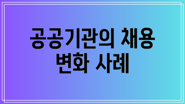 공공기관의 채용 변화 사례