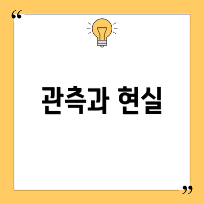 관측과 현실