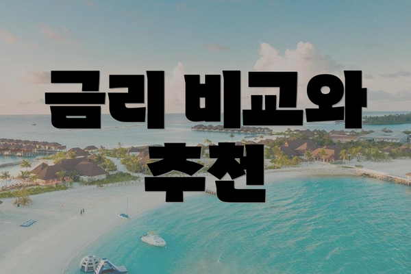 금리 비교와 추천