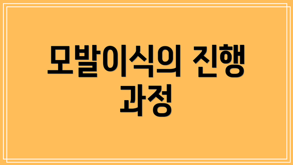 모발이식의 진행 과정