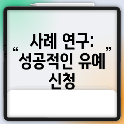 사례 연구: 성공적인 유예 신청