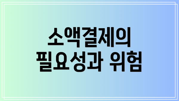 소액결제의 필요성과 위험
