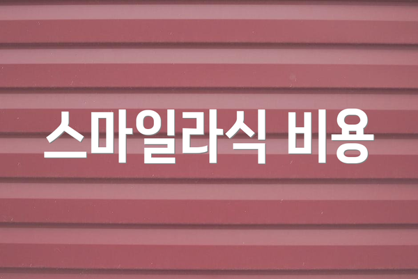 스마일라식 비용