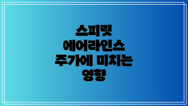 스피릿 에어라인스 주가에 미치는 영향
