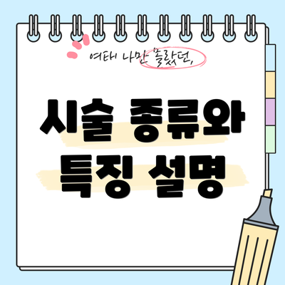 시술 종류와 특징 설명