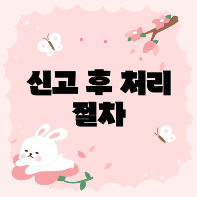 신고 후 처리 절차