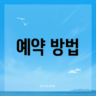 예약 방법