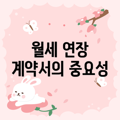 월세 연장 계약서의 중요성