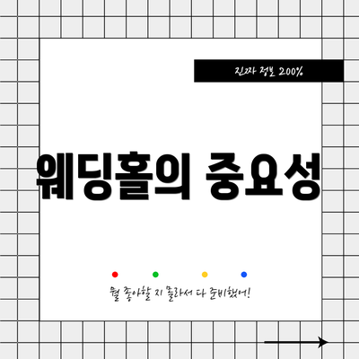 웨딩홀의 중요성