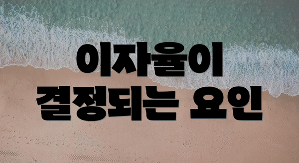 이자율이 결정되는 요인