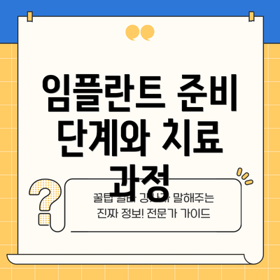 임플란트 준비 단계와 치료 과정