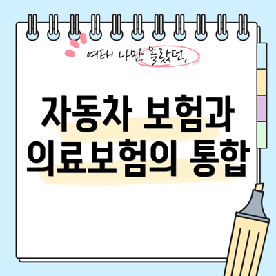 자동차 보험과 의료보험의 통합