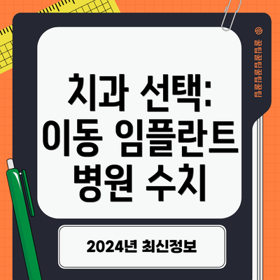 치과 선택: 이동 임플란트 병원 수치