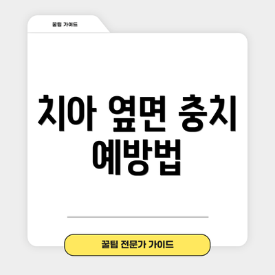 치아 옆면 충치 예방법