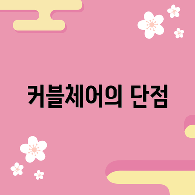커블체어의 단점