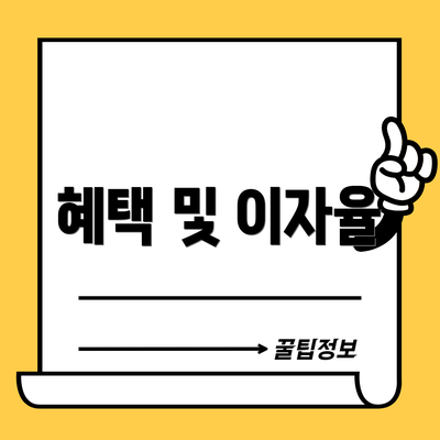 혜택 및 이자율