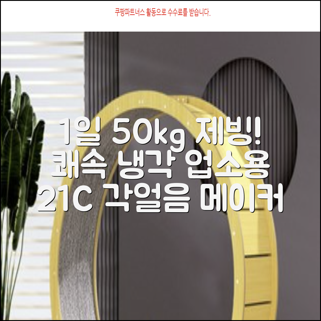 21센추리 업소용제빙기 카페 아이스메이커 대용량 얼음 1일 50Kg 쾌속 냉각 제빙 각얼음, 50K 택배_21C 추천 리뷰
