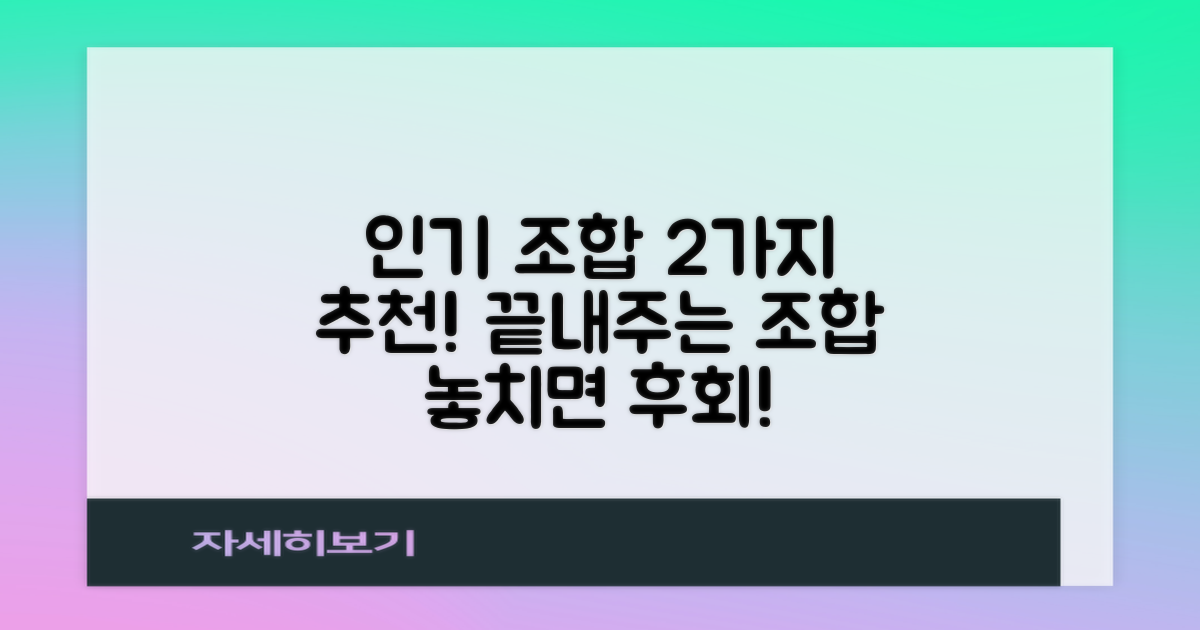 2가지 인기 추천 조합