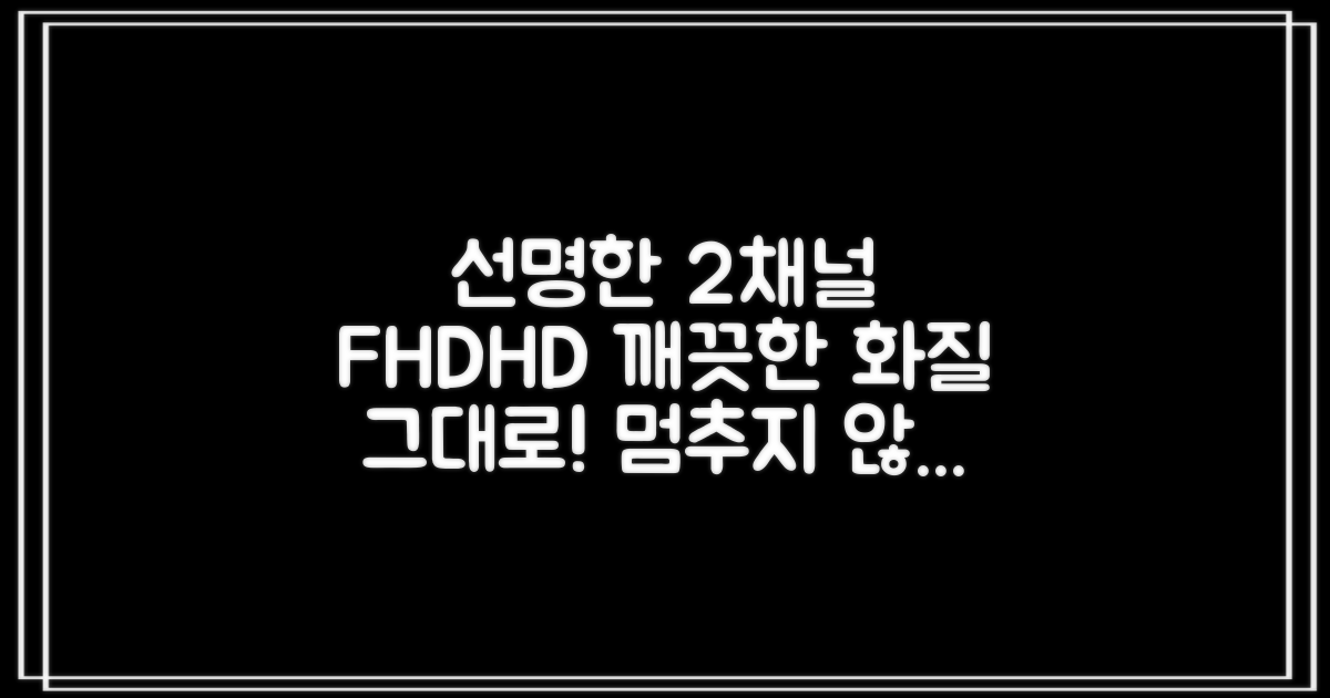 FHD, HD 2채널 선명한 화질